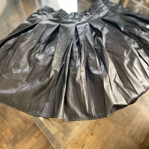Shein pleated leather skirt